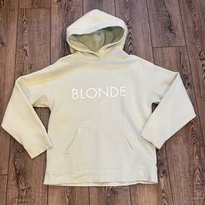 BRUNETTE the Label “BLONDE” Hoodie – S/M – Light Mint Green